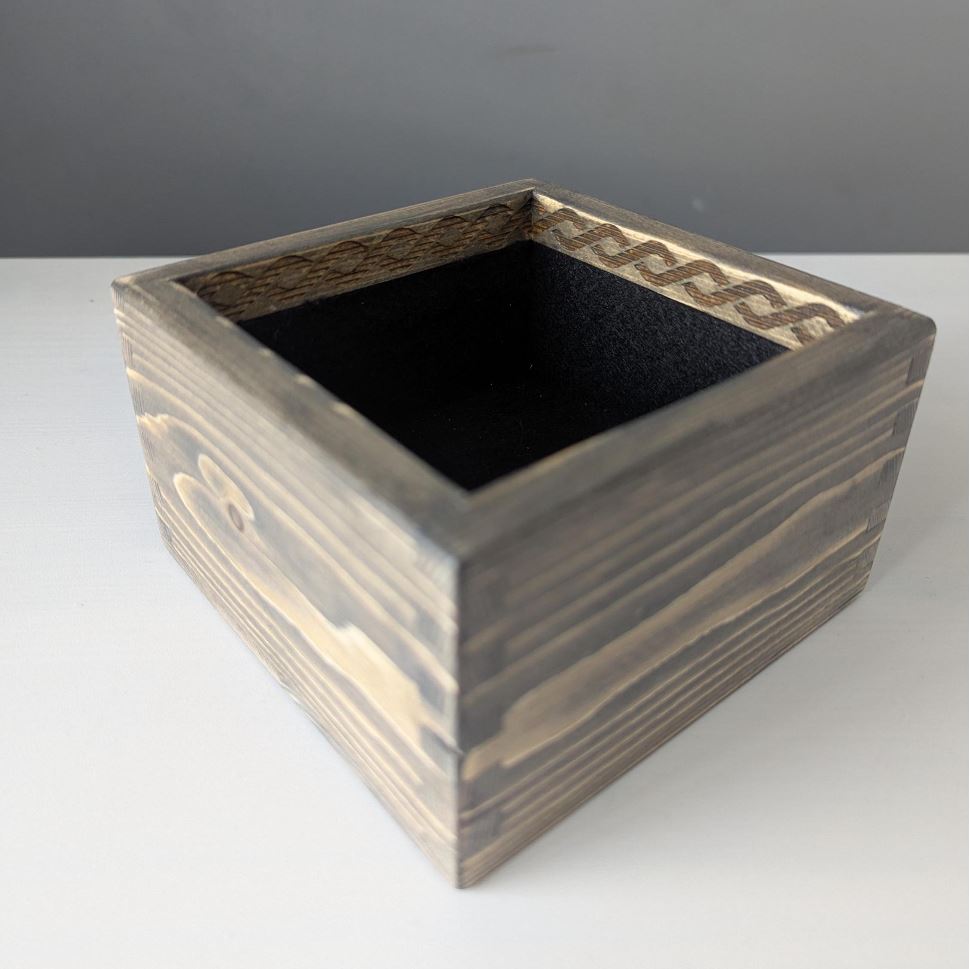 Celtic Square Box - Rustic / Black