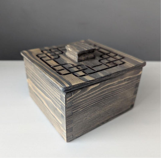Celtic Square Box - Rustic / Black